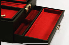 Load image into Gallery viewer, Leather Jewelry Box, Black Jewellery Box, Personalised Jewellery Case, Genuine Leather Jewellery Box - Beloved