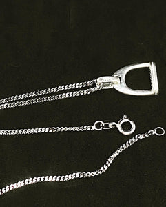 Vintage Sterling Silver 835 Chain with Small sterling Silver Pendant. Germany