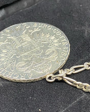 Load image into Gallery viewer, historical souvenir Coin Pendant 925 German Sterling Silver Necklace. 39 Grams.