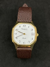 Load image into Gallery viewer, REGENT FORMATIC GENTLEMAN GOLD DATE WATCH + UNWORN LEATHER STRAP SERVICE NEW. (SKU-596)