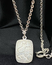 Load image into Gallery viewer, Vintage Sterling Silver Chain with Small Silver Pendant. Germany