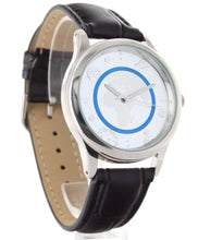 Load image into Gallery viewer, UNIVERSE MILKY WAY ASTRONAUT BLUE-RIM WORLDMAP PRECISE QUARTZ MEN&#39;S WATCH-NEW. (SKU-600)