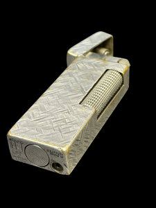 Dunhill Lighter RE24163 Patented- 1968- Silver plated Fair working condition.(SKU-661)