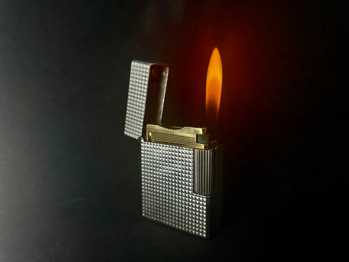S.T. Dupont lighter - line 1 Silver Plated- Reference # F4JU44 (4.7cm) (SKU-712)