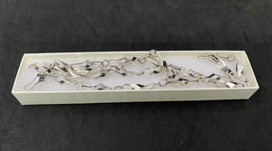 Vintage 925 silver long chain 34” German jewelry