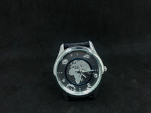 Load image into Gallery viewer, UNIVERSE MILKY WAY ASTRONAUT BLUE-RIM WORLDMAP PRECISE QUARTZ MEN&#39;S WATCH-NEW. (SKU-600)